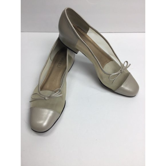 Vaneli- Champagne Colored Mesh Ballet Flats, size 8.5 - Picture 1 of 6